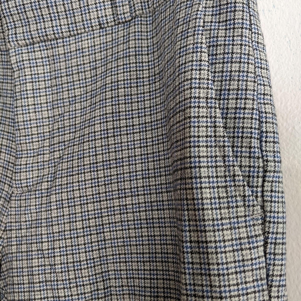 Banana REPUBLIC Size 4 Ryan Crop Pants Blue Black & Gray Plaid Perfect For Fall - Picture 2 of 8